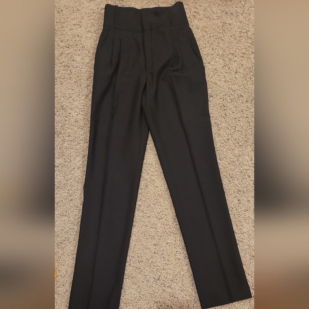 High-Waist Tailored Black Women's Trousers